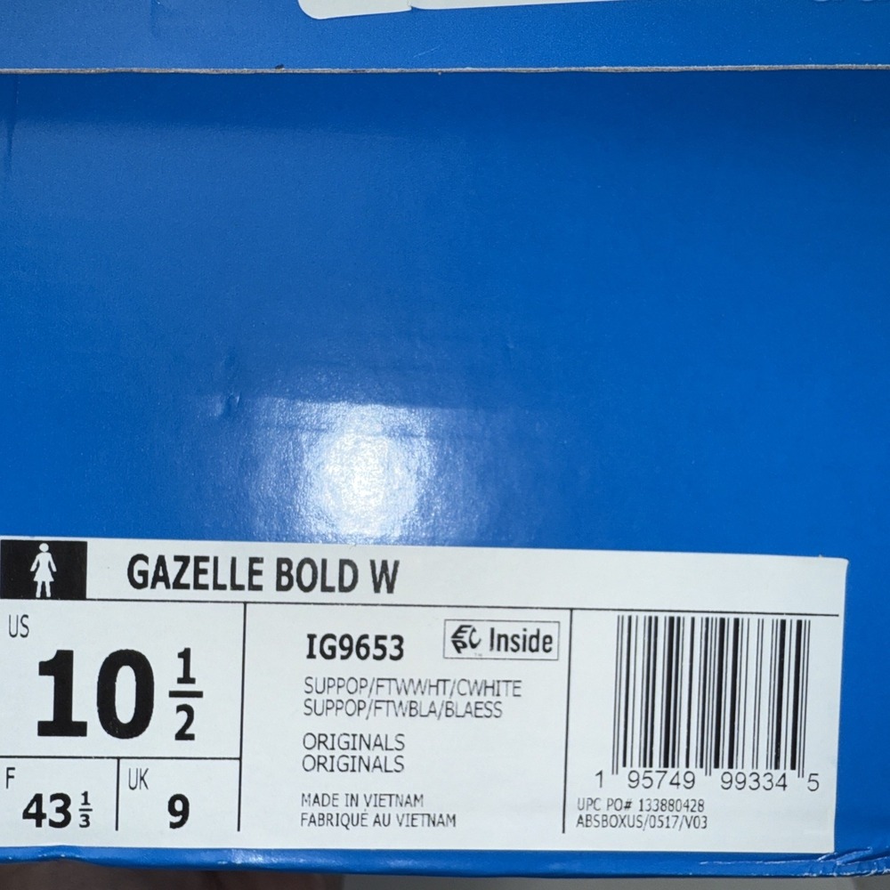Adidas Gazelle Bold Womens Shoes Pink, W10.5 - Picture 11 of 11